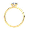 L0036 Eden Solitaire Diamond Engagement in Yellow Gold Sideview