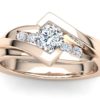 R147 Darlene Diamond Engagement Ring in Rose Gold