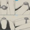 R150 Deena Diamond Engagement Ring Finger View