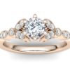 R151 Delila Engagement Ring In Rose Gold