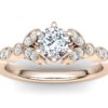 R151 Delila Engagement Ring In Rose Gold