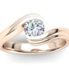 C014 Elaine Rose Gold Engagement Ring