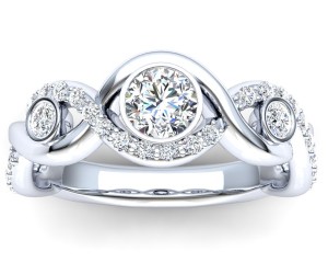 C022 Eleonora Double Infinity Diamond Engagement Ring