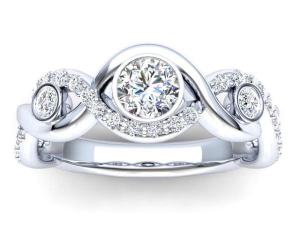 C022 Eleonora Double Infinity Diamond Engagement Ring