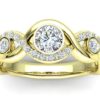 C022 Eleonora Double Infinity Diamond Engagement Ring In Yellow Gold