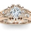 C024 Elettra Diamond Engagement Ring In Rose Gold