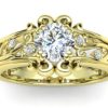 C024 Elettra Diamond Engagement Ring In Yellow Gold
