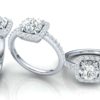 C025 Elga Halo Diamond Engagement Ring Group Shot
