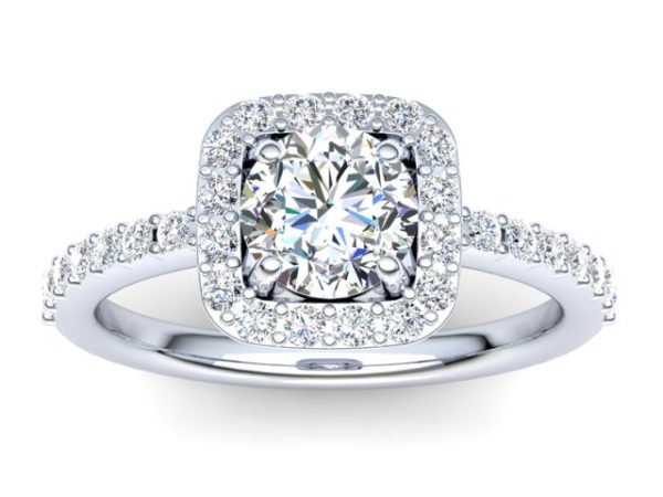 C025 Elga Halo Diamond Engagement Ring
