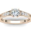 C031 Elisa Diamond Engagement Ring In Rose Gold