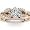 C035 Elissa Diamond Engagement Ring In Rose Gold