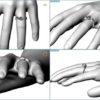 C022 Eleonora Double Infinity Diamond Engagement Ring On Finger View