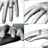 C028 Eliane Halo Split Shank Engagement Ring On-Finger View