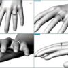 C031 Elisa Diamond Engagement Ring On Finger View