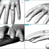 C035 Elissa Diamond Engagement Ring On-Finger View
