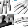 C020 Elena Criss-Cross Diamond Engagement Ring Finger View