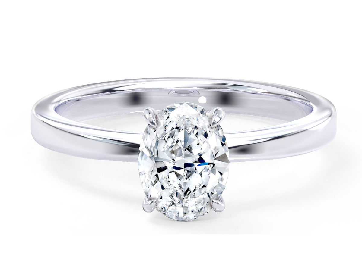 L0075 Eleanor Solitaire Diamond Engagement Ring in White Gold Title L0075 Eleanor Solitaire Diamond Engagement Ring in White Gold Title