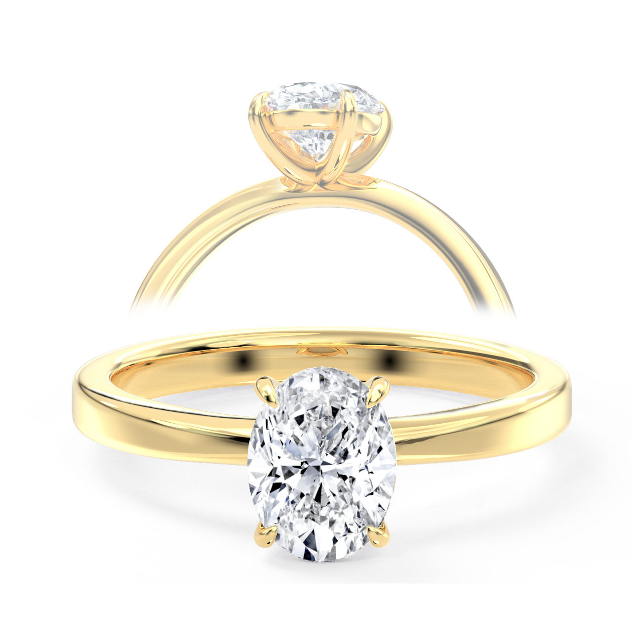 L0075 Eleanor Solitaire Diamond Engagement Ring in Yellow Gold L0075 Eleanor Solitaire Diamond Engagement Ring in Yellow Gold