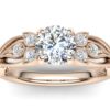 C042 Ella Diamond Engagement Ring in Rose Gold