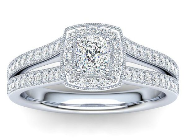 C046 Ellery Cushion Cut Engagement Ring