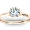 C049 Ellison Solitaire Engagement Ring in Rose Gold