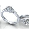 C056 Elsbeth Floral Engagement Ring Group