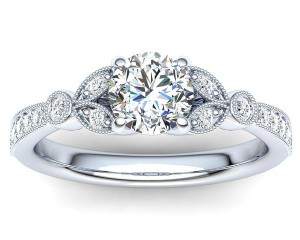 C056 Elsbeth Floral Engagement Ring