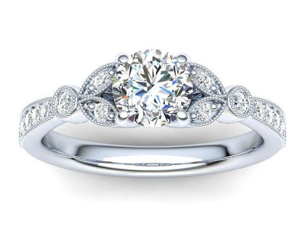 C056 Elsbeth Floral Engagement Ring