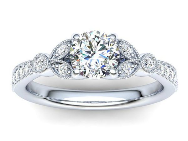C056 Elsbeth Floral Engagement Ring