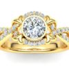 C068 Embeth Diamond Engagement Ring In Yellow Gold