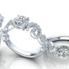 C070 Emelia Pave Diamond Engagement Ring Group Shot