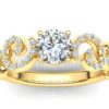 C070 Emelia Pave Diamond Engagement Ring In Yellow Gold
