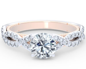 C075 Emerie Cross-Over Diamond Engagement Ring