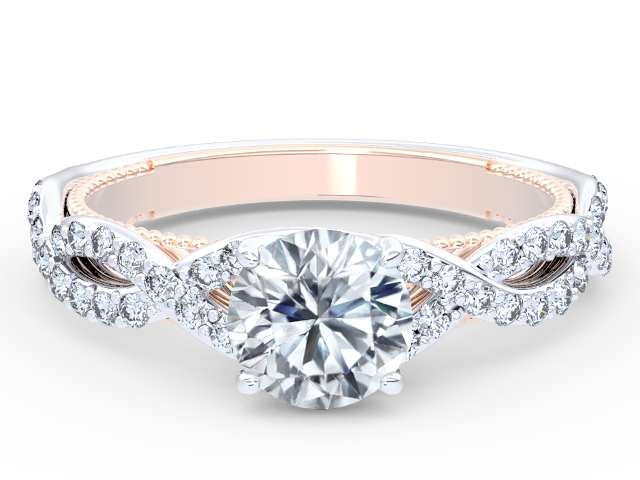 C075 Emerie Cross-Over Diamond Engagement Ring
