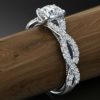 C075 Emerie Cross-Over Diamond Engagement Ring