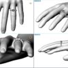 C056 Elsbeth Floral Engagement Ring On-Finger View