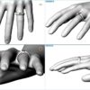 C063 Elya Diamond Engagement Ring On Finger