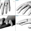 C070 Emelia Pave Diamond Engagement Ring On-Finger View