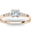 C133 Falecia Delicate Diamond Engagement Ring in Rose Gold