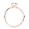 A1040 Felicia Solitaire Diamond Engagement in Rose Gold Side view