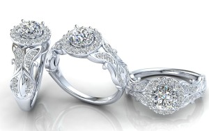 C154 Felicia Diamond Engagement Ring Multi-Angle