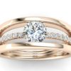 C168 Fergie Triple-Shank Engagement Ring In Rose Gold