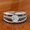 C168 Fergie Triple-Shank Engagement Ring