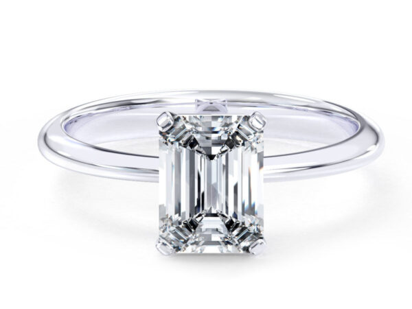 L0064 Felicia Solitaire Diamond Engagement in White Gold