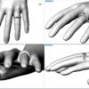 C168 Fergie Triple-Shank Engagement Ring On-Finger View
