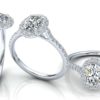 C207 Franci Oval Halo Diamond Engagement Ring