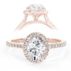 L0047 Franci Halo Diamond Engagement in Rose Gold