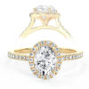 L0047 Franci Halo Diamond Engagement in Yellow Gold