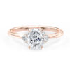 A1042 Jaci Accent Diamond Engagement in Rose Gold
