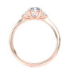A1042 Jaci Accent Diamond Engagement in Rose Gold Sideview